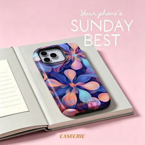 Potdemiel | Pastel Flower Art For Case For iPhone 17 16 15 14 Plus 13 Pro Max Shockproof Hard Cover CaseChic