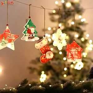 Christmas LED lights Christmas Tree Hangings Christmas themed party decorations Glittering Christmas lights string decorations santa claus decoration  glow in the dark wall decor  belen for christmas  christmas decorations for home 2026 2027