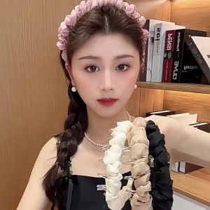 Bando Sirkam Wanita Model Kerut Bahan Sifon Korean Style Aksesoris Fashion HG BDO21