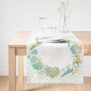VIKAMA Beach Starfish Table Runner Decorative Navigation Theme Dining Table Decoration Home Decoration