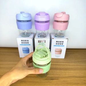 Lineworks- 2 Way Drinking Glass 350ml / 500ml with Cover Hot & Cold Office Mug