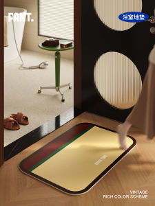 พื้นตากลางแจ้งสไตล์โมเดิร์น ดูดซับน้ำได้เร็ว ป้องกันการลื่น นุ่ม ทนทาน สำหรับห้องน้ำ ห้องน้ำ ประตู ห้องน้ำ ป้องกันการลื่น