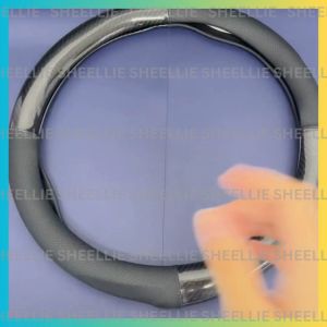 Car Steering Wheel Cover Universal Protection Anti Slip Good Quality Carbon Black 38cm
