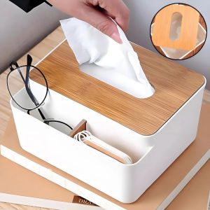 Feelife Tissue Box Table Napkin Rings Tissue Case Living Room Coffee Table Towel Dispenser Paper Storage Holder Container for Home Car