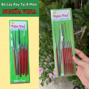 Bộ Lấy Ráy Tai 8 Món ( Vĩ ) NGHĨA VINA  Giúp Lấy Ráy Tai Chuyên Nghiệp  chính hãng .
