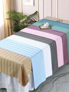 High-End Beauty Bed Sheet Single Piece White with Hole Professional Massage Therapy Lightweight Luxury Solid Color