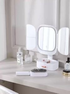 Lighted Smart Brightening Vanity Mirror With Drawer
