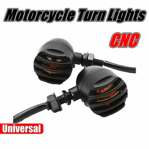 2PCS Retro signal light for motorcycle universal yellow waterproof Super Bright Grill Bullet Turn Signal Indicator Light/Brake Light/Modified Side Headlight/Tail light 12V Universal Accessories