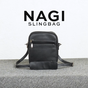 Shigetsu NAGI Leather Sling Bag Crossbody bag for Men handbag document office leather Bag for School