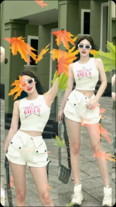 NalS-ÁO CROPTOP SÁT NÁCH inchữ Moody Girls SIÊU XINHtập aerobic zumba shuffle yoga