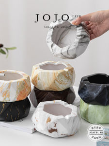 High-End Ceramic Ashtray JOJOS L PD Power for Office Living Room Creative Gift Fashionable Ashtray Ceramic Material