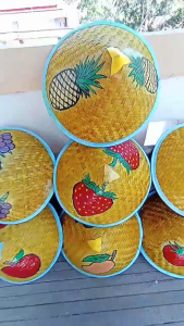 [COD] Caping petani lukis motif buah mangga / topi caping lukis