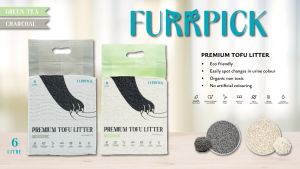 FURRPICK [8 PACKS/CTN Clumping Organic Premium Tofu Litter 2kg] Pasir Kucing Toilet Pasir Kucing Murah