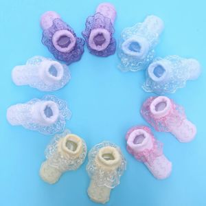 Kaos Kaki Bayi Perempuan 3 Pasang per Set Model Renda Pita Umur 0-1 Tahun