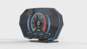 Meter Digital Smart LCD Gauge Defi F11 OBD2+GPS+Slope Meter Head Up Display Speed RPM Clock Air Fuel Turbo Pressure Temp