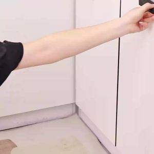 WORTHBUY | WORTHBUY Wall Mounted Punch Free Self Adhesive Storage Rack Holder Cabinet Door Plastic Organizer Shelf Kitchen Accessories
