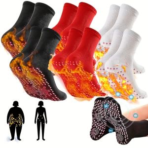 1/3Pairs Tourmaline Slimming Health Sock Winter Elastic Thermal Self-Heating Sock Health Care Socks Short Sock Magnetic Therapy
