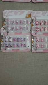 KUKU PALSU ANAK DAN DEWASA / KUKU MAINAN / NAIL ART MOTIF SANRIO KUROMI / MY MELODY / CINNAMONROLL