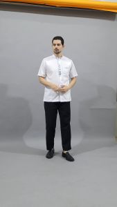 Baju Koko Pria Lengan Pendek Putih Dewasa Kemko Muslim Ukuran M L XL XXL Taqwa Bordir Premium Simpel