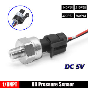 Customized 145Psi / 215Psi/ 300Psi/500Psi Oil Pressure Transducer Transmitter Sensor DC 5V 1/8NPT For Gas Oil Pressure Sensor