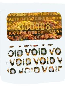 490 ชิ้นโฮโลแกรม Tamper Proof สติกเกอร์ ป้ายปิดผนึกความปลอดภัย รับประกันเป็นโมฆะสติกเกอร์ หมายเลขซีเรียลที่ไม่ซ้ํากัน 0.8*0.4 นิ้ว