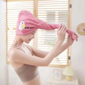 Quickly Dry Hair Hat Super Absorbent Soft Bathroom Women Head Towels Girl Hair Towel Hair Dry Wrap Bonnets