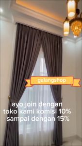 GORDEN EMBOSS POLOS MINIMALIS JENDELA TIRAI PINTU PANJANG AESTETIC