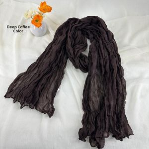 Spring Autumn Lightweight Boho Chic Cotton Linen Scarf