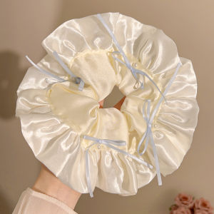 Ballet Style Satin Hair Ties Butterfly Knot Skirt Edge Large Bow Hair Bands Girls Hair Accessories for Bun Hair Ties Hair Bands