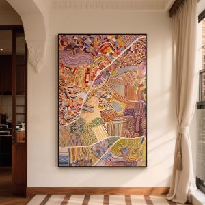 YERUI | Prosperous Lucky Meaning Abstract Sandstone Decorative Painting