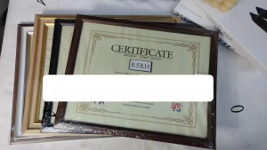 [VS] CERTIFICATE FRAME ACETATE PLEXIGLASS COVER 8.5X11 INCHES (YY8539/YY8922)