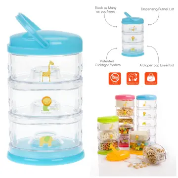 Innobaby Packin' Smart Storage System – 5-teiliges Stapelbares Aufbewahrungsset, Blueberry Sorbet