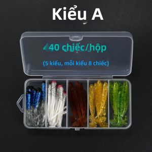 Bộ Mồi Câu Mềm Topranc 40 Món Mồi Giả Dạng Đuôi Mái Chèo Mồi Giả Dạng Váy Dành Cho Cá Đen Cá Hồi Ở Hồ Sông
