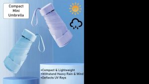 Ultra-Compact Travel Umbrella 6-Fold Lightweight Design Durable 6-Rib Construction Superior UV Shield High Wind Resilience Easy-Carry Small Size Quick-Dry Water Repellent Weatherproof Pocket-Sized Versatile Rain and Sun Protection Sturdy