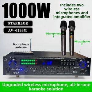 BONINGYU | Bluetooth Karaoke Wireless Microphone High Power Audio Amplifier 600W