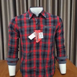 Cardinal EKI5F93J11 Pakaian Pria Kemeja Lengan Panjang Slim Fit