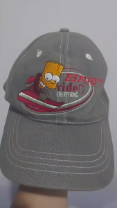 The Simpsons Bart Simpson Cap Gray baseball cap
