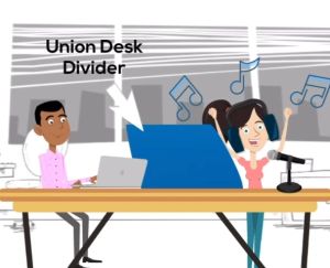 Desk Divider | Table Divider | Desk Partition for Office Noise Reduction (880mm x 300mm x 20mmT)