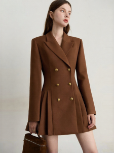 D-PLAY | Black Label Caramel Colored Fashion Suit Dress