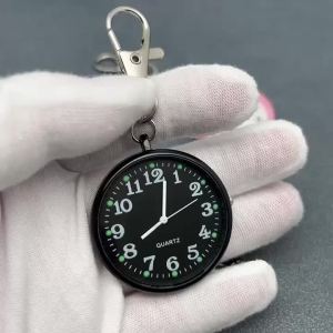 New Tiny Cute Quartz Pocket Watch with Keyring Men Women Mini Quartz Watch for Nurses Doctors Simple Students Watch Child Gift