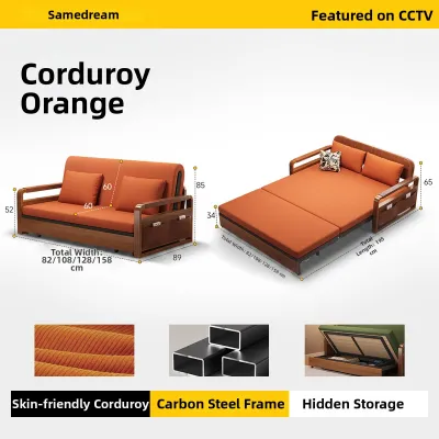 SAMEDREAM | Foldable Convertible Sofa Bed Single & Double Multi-functional