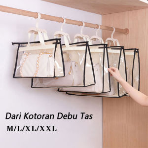 Berbagai UkuranCover Tas / Sarung Pelindung Tas / Tas Penyimpanan Pouch Mika Anti Debu Transparan