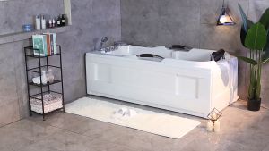 Premium Acrylic Bathtub With Armrest Headrest Jacuzzi Function Bathtub Dewasa Adult Constant Temperature Bubble Bath