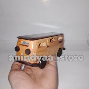 VW combi miniatur kayu bus tayo souvenir murah hiasan antik termurah