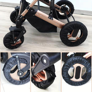4Pcs Baby Stroller Wheel Cover Dustproof Small Wheel Cover Set Durable Practical Easy To Disassemble Umbrella Wheel Covers