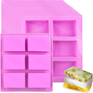 6-grid rectangular square cake silicone baking mold handmade soap mold DIY ice cream plate jelly cake candy chocolate mold
