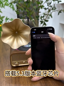 ลำโพงบลูทูธขนาดเล็ก Sansui Retro V13 สไตล์สเตอริโอใหม่ ตกแต่งห้องนั่งเล่น ของขวัญวันเกิดสำหรับสาวๆ