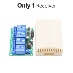Wenqia điều khiển từ xa không dây RF chuyển đổi 433MHz DC 6V 12V 24V khô liên hệ với 10A Rơ Le thiết bị nhận 500m transmitter cho động cơ cửa nhà để xe Led