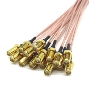 1PC SMA Female Bulkhead to Micro RF Connector RG178 1.13mm 15cm WiFi Antenna Pigtail Extension Cable