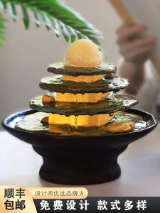 ตกแต่งโต๊ะทำงานสไตล์โมเดิร์นสุดเก๋ เรือใบสีเขียว วัสดุหินผสมพลาสติก กล่องของขวัญสำหรับธุรกิจและบ้านใหม่